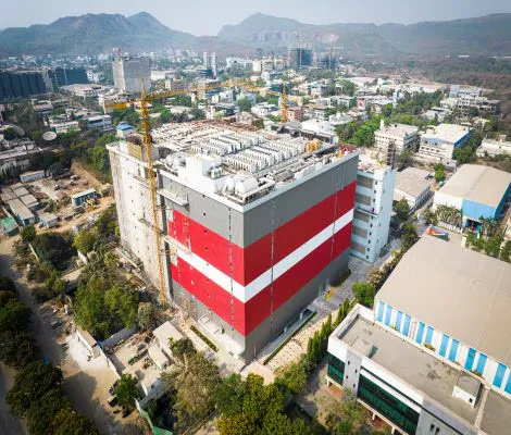 Amazon Web Services (AWS) data center facility in Navi Mumbai, Maharashtra, India